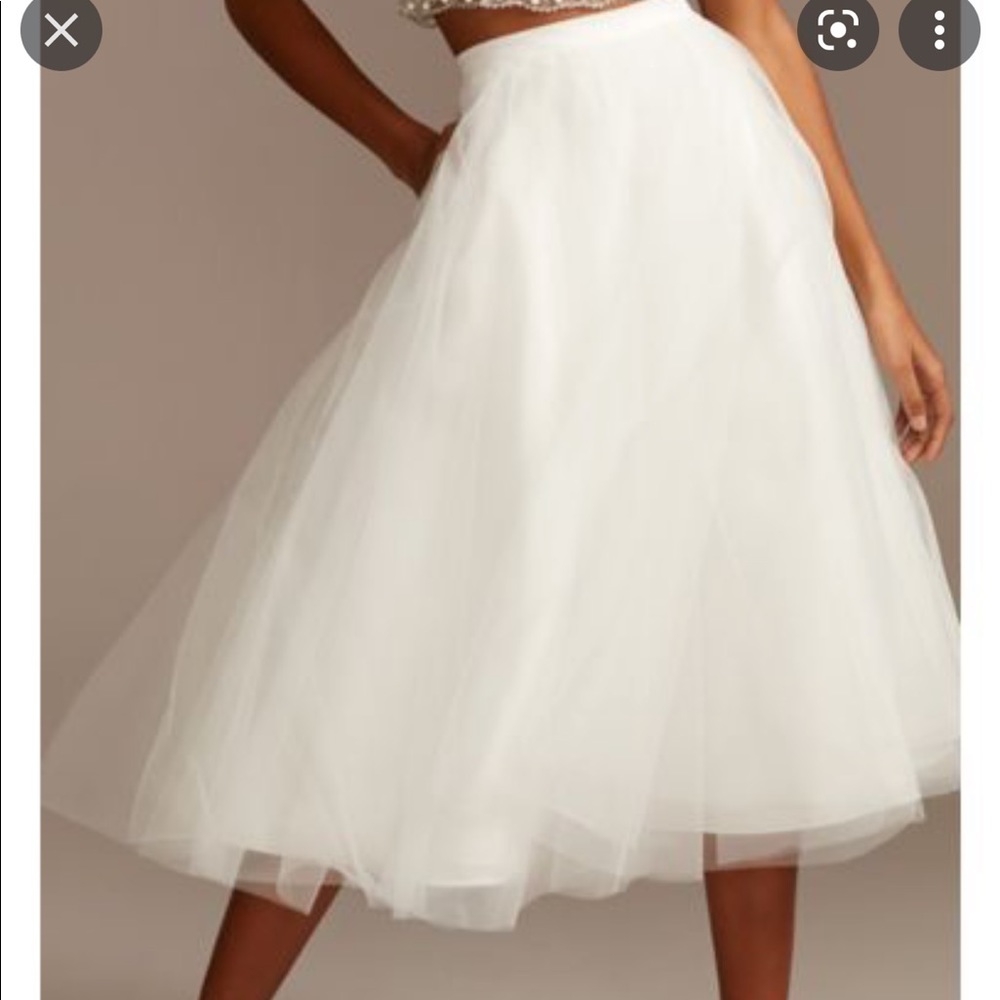 David’s Bridal Tulle Wedding Midi Skirt